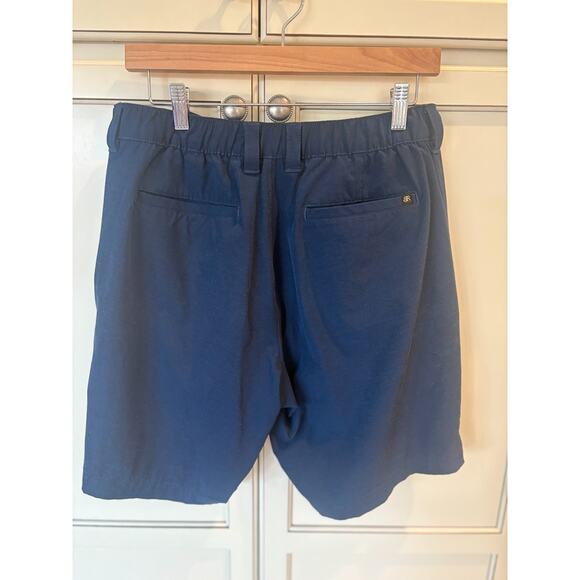 Men's Banana Republic Lightweight Navy Blue Flat Front Shorts Size 34 - Picture 4 of 4